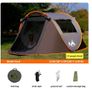 3-4 person Popup Tent - Orange & Grey Image 2