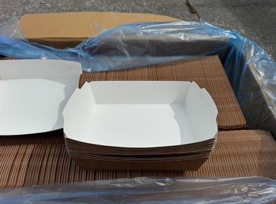 Brand New Kraft Takeaway Food Trays  500 Per Box