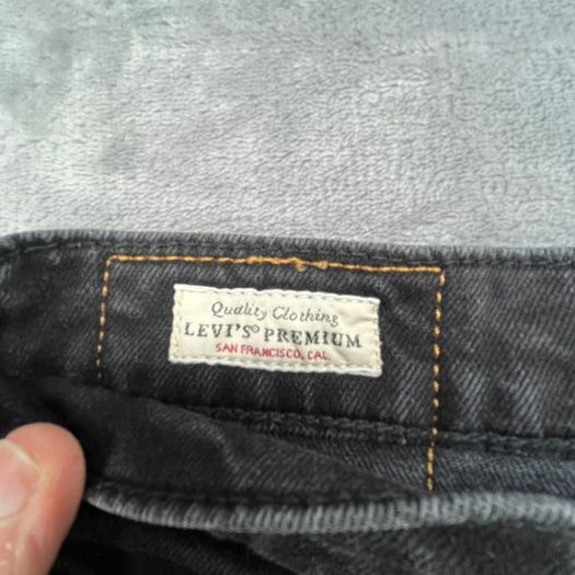 Levis 502 Mens Jeans Black - W30 L29.5 Slim Fit Stretch Premium Denim - Big E