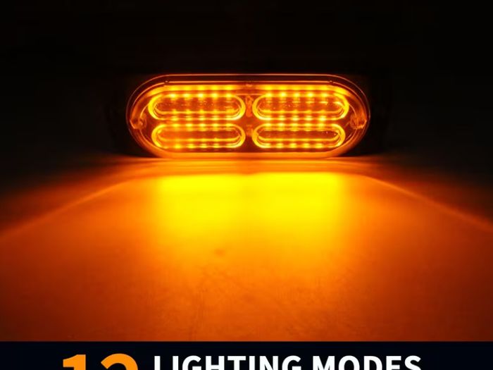 4-in-1 LED Light Bar with Main Control - 4 x 24 LEDs, Grille Surface Mount,