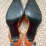 Fabulous Carrie Bradshaw style gold and bronze, embellished sling-backs Image 4