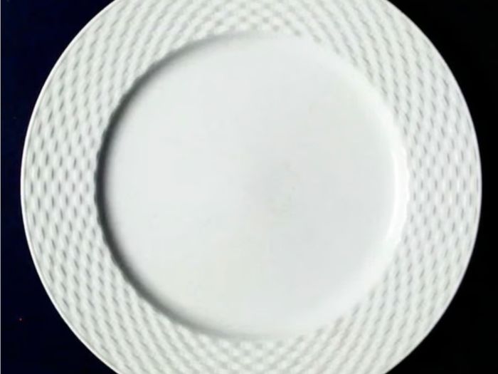 2  Extra Large White PAGNOSSIN  President Dinner Plates Treviso
