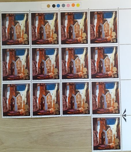 Sheets of Vintage UK Postage Stamps