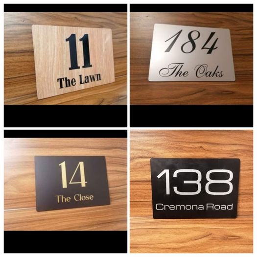 house number/ name signs