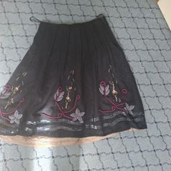 NWT  100% Wool Summum Navy Skirt Size 10