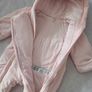 0-3m, Bnwot M&S Soft Velour Bear All-in-One Pramsuit Image 3