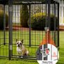Outdoor Dog Kennel, 1.12 x 1.15 x 1.25 m Large Dog Kennel with Secure Lock, Outside Dogs Enclosures with UV-Resistant & Waterproof Roof Cover Image 5