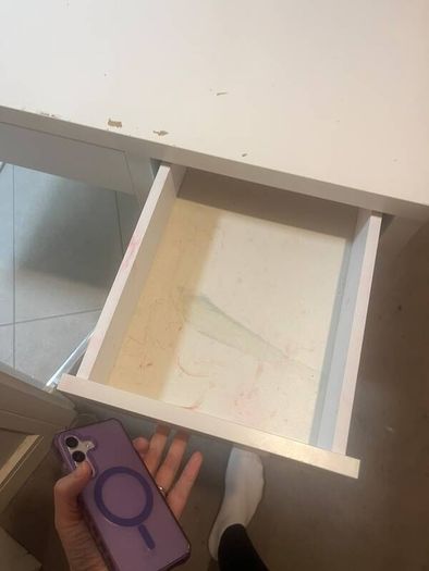 Ikea desk with storage.