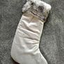 Luxury Padded Super Soft Faux Fur Trim Christmas Stocking Silver Grey Image 5