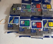 brother 12mm laminate tape  9 TZ cartridges