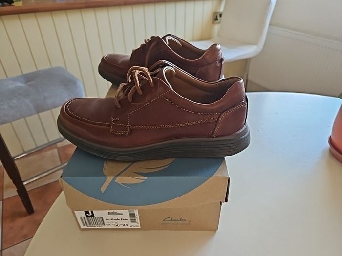 Mens Brown leather Clarks Shoes