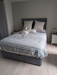 Bed Frame - King Size Ottoman & Storage Bed Majestic 150 cm 200 cm