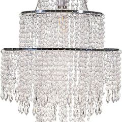 NEW SALE | 3-Tier Clear Chandelier Light Shade | Lamp Shade for Pendant Light Ceiling Light Shade Acrylic Crystal Chandelier Easy Fit Lampshades for Ceiling Lights
