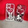 Cartoon Art Painting Mickey Mouse Phone Case For iPhone 14 13 12 11 Pro Max Mini X XS XR 7 8 Plus Transparent Soft Clear Cover Image 3