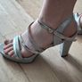Debs Or Ty Ball Dress and beautiful mid heel silver shoes Image 8