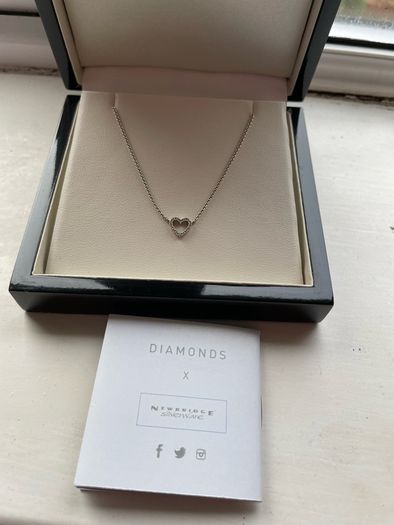 Diamond 0.23ct Heart Shaped Pendant in 9ct White Gold from Brereton