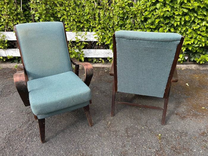 1960s Bentwood Fireside Armchairs x2