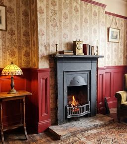 Vintage cast iron fireplace insert