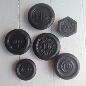 Vintage & Antique Cast Iron Scale Weights