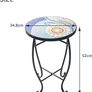 FREE P&P Mosaic Round Outdoor Accent Table,Plant Flower Stand,Round Side Table Image 4