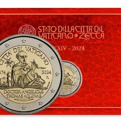 Vatican 2 Euro Brilliant Uncirculated Coin 2024 - 750th Anniversary of the death of Saint Thomas Aquinas