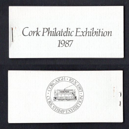1987 Ireland Cork Philatelic Exhibition Booklet . Contains 2 X 24p 24p Cork Electric tram Commemorative Stamps No 206