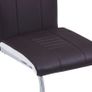 Cantilever Dining Chairs 2 pcs Brown Faux Leather Image 6