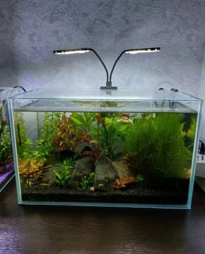 Fish tank clip on light Double heads Aquarium light