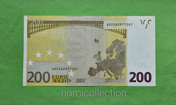 Germany 2002 year 200 Euro banknote.