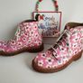 Dr Martens 101 5 eye pink daisy B175 boots UK 5 EU 38 US 7 Image 5