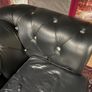 Black Leather Chesterfield sofa Image 5