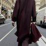 Zara Oversized Long Wool Blend Coat Burgundy  XL - NWOT Image 5