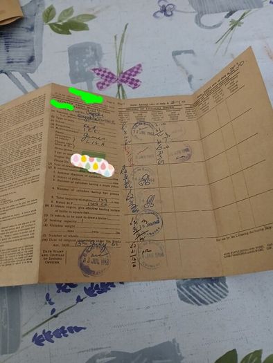 logbook 1962 motorcycle