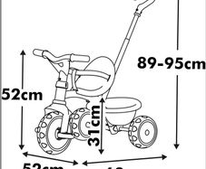 Smoby Childrens Tricycle with Push Handle