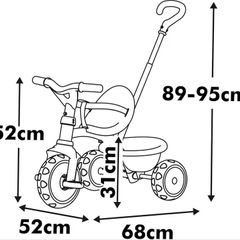 Smoby Childrens Tricycle with Push Handle