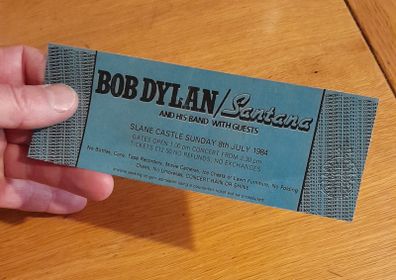 Bob Dylan replica concert ticket