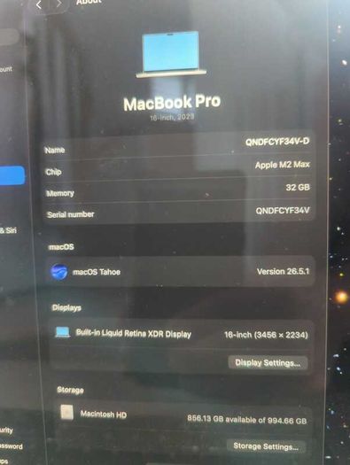 Macbook Pro 16" 2023 M2 Max