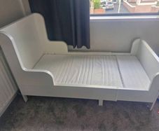 Ikea childrens extendable bed with brand new mattress