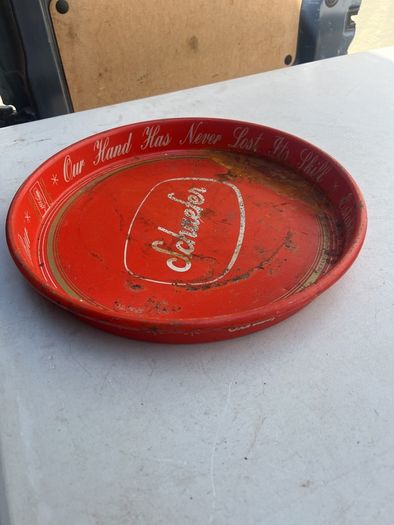 Vintage Schaefer pub tray 14in diameter