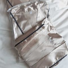 Champagne dressing gowns