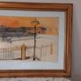 Set of 2 Framed Paris Watercolour Paintings in Gold Frames Image 2