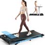 Under Desk Treadmill for Home, 2.75HP Quiet Portable Treadmill, Bluetooth App Magnetic Remote Control, 300LBS Capacity, LED Display Image 3