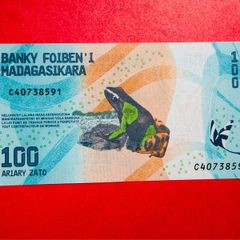 Madagascar.  100. ARIARY  2017   PICK  97   ( Uncirculated )
