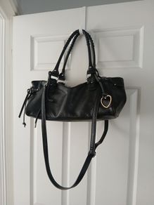 Black bershka handbag faux leather