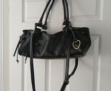 Black bershka handbag faux leather