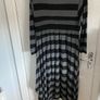 Ladies Masai black and grey striped dress Image 3