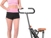ABS Booster Abdominal Booster, Foldable Abdominal Machine with Adjustable Seat, Fitness ABS Machine, Squat Machine, Abdominal Trainers for Abs Arms Legs Back and Glutes