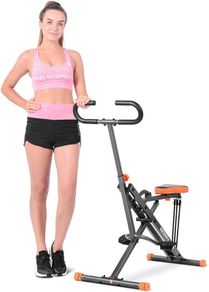 ABS Booster Abdominal Booster, Foldable Abdominal Machine with Adjustable Seat, Fitness ABS Machine, Squat Machine, Abdominal Trainers for Abs Arms Legs Back and Glutes