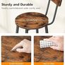 Bar Stools Set of 2, Breakfast Bar Stools, Kitchen Stools with Backs and Footrest, High Bar Chairs for Dining Room, Party, Rustic Brown Image 4