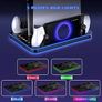 PS5 Slim Stand and Cooling Station with RGB LED Controller Charging Station for Playstation 5, PS5 Controller Charger for Dual Sense & Edge Controller, PS5 / PS5 Slim Accessories Cooling Black Image 5